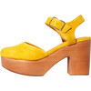 Women's Sal Marlo Heeled Clogs, Ochre - Slip Ons - 1 - thumbnail