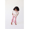 Vintage Long Sleeve Basic Peplum Top, Pink Rose - Shirts - 2 - thumbnail