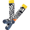 Spiro Merino Ski Socks, True Navy And Super Lemon - Socks - 1 - thumbnail