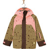 Galaxy Four Snow Jacket, Gold And Chocolate - Jackets - 1 - thumbnail
