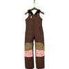 Galaxy Corbet Snow Bib Pants, Chocolate And Gold - Snow Pants - 1 - thumbnail