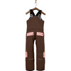 Galaxy Corbet Snow Bib Pants, Chocolate And Gold - Snow Pants - 6