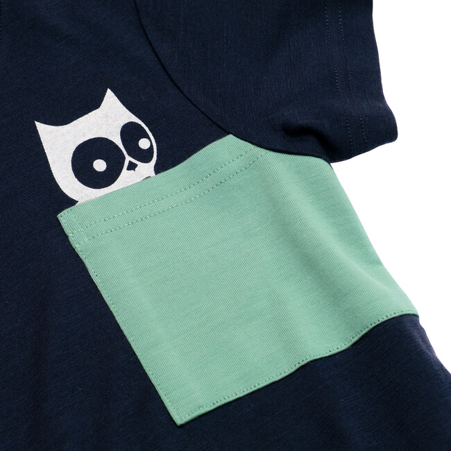 Pluto Merino Pocket T-Shirt, True Navy And Northern Lights - T-Shirts - 3