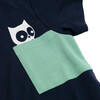 Pluto Merino Pocket T-Shirt, True Navy And Northern Lights - T-Shirts - 3