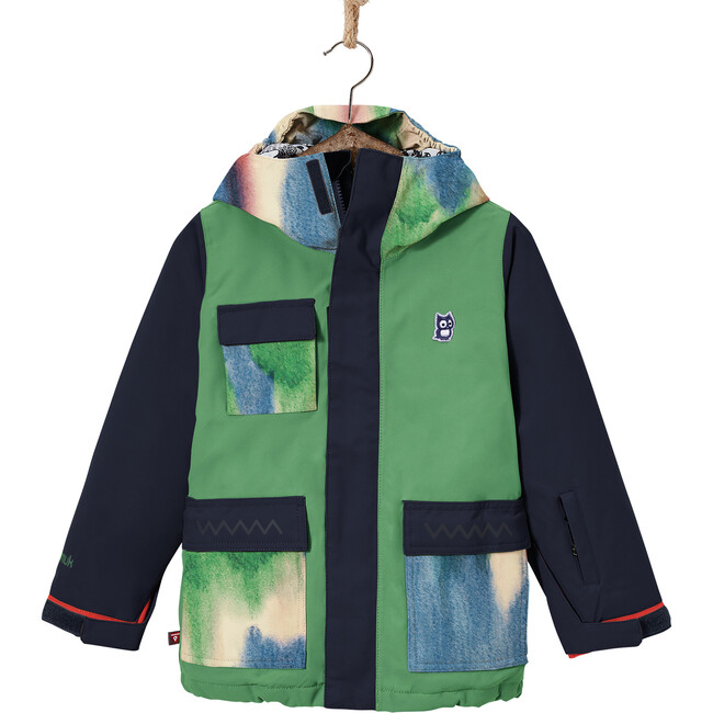 Mission Snow Jacket Upcycled, Wasabi And Multicolor
