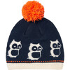 Logo Beanie, True Navy And Off-White - Hats - 1 - thumbnail