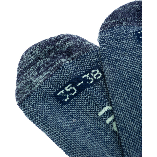 Clouds Merino Ski Socks, True Navy And Mint Ice - Socks - 2