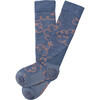 Clouds Merino Ski Socks, Ice Blue And Peach - Socks - 1 - thumbnail