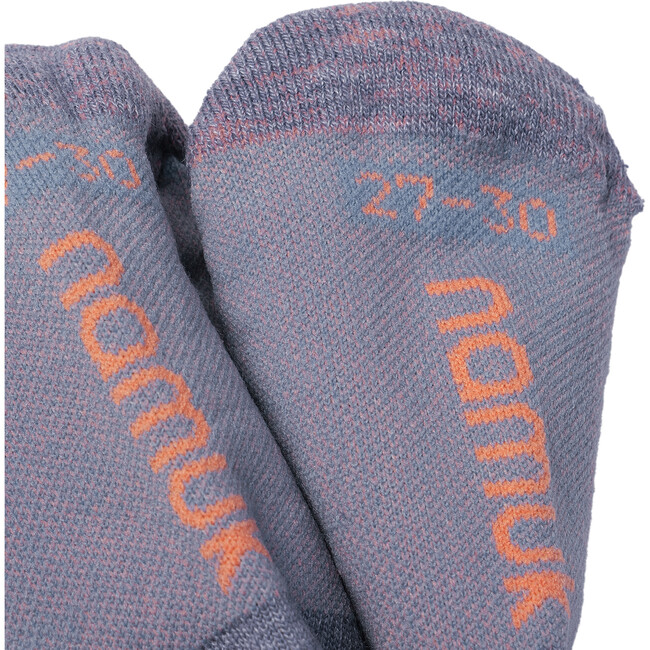 Clouds Merino Ski Socks, Ice Blue And Peach