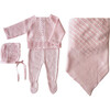 Take Me Home 4-Piece Knitted Set, Pink - Mixed Apparel Set - 1 - thumbnail