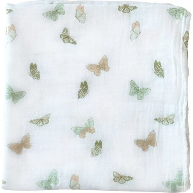 Bamboo Muslin Swaddle Blanket, Butterflies