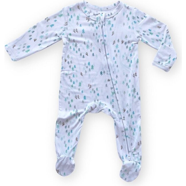 Zippered One-Piece Footie, Bunny Slopes - Onesies - 1