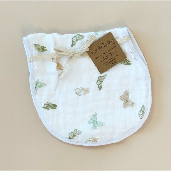 Burp Cloth Bib, Butterflies - Bibs - 2