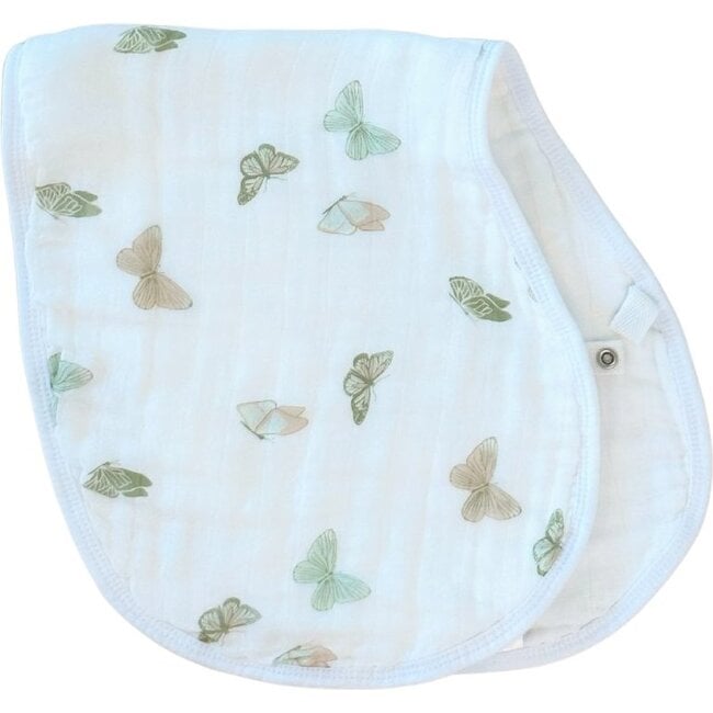 Burp Cloth Bib, Butterflies - Bibs - 3