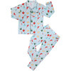 Women's Holiday Hot Chocolate Bamboo Pajamas, Blue - Pajamas - 1 - thumbnail