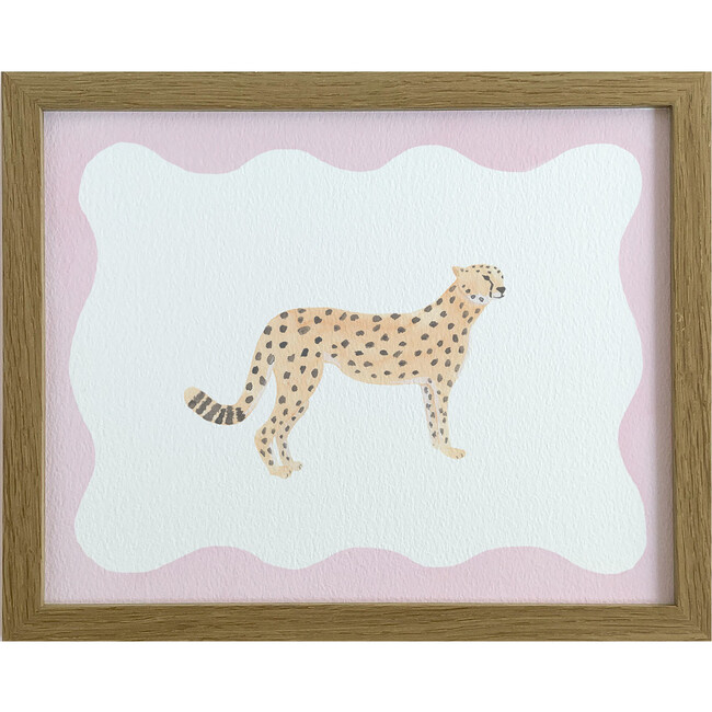 Pink Border Cheetah Art Print