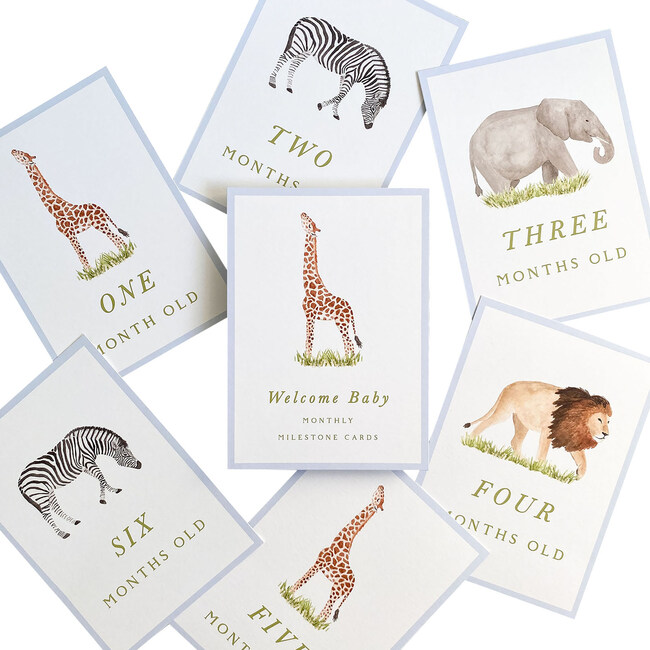 Safari Animal Milestone Cards