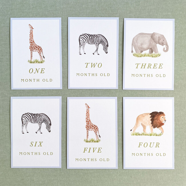 Safari Animal Milestone Cards - Paper Goods - 2