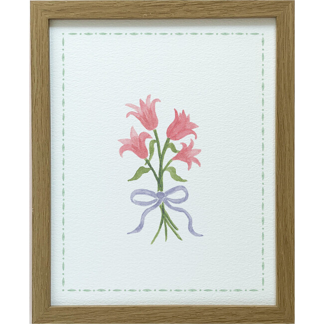 Bow Bouquet Lillies Art Print