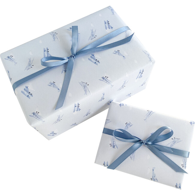 Blue Planes Gift Wrap