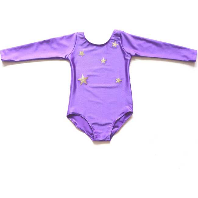 Super Star Hero Leotard Cape Set, Purple - Costumes - 6