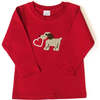 Valentine Puppy Tee, Red - Sweaters - 1 - thumbnail