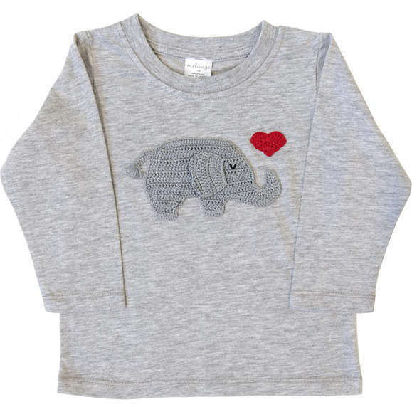 Valentine Elephant Tee, Red - Sweaters - 1