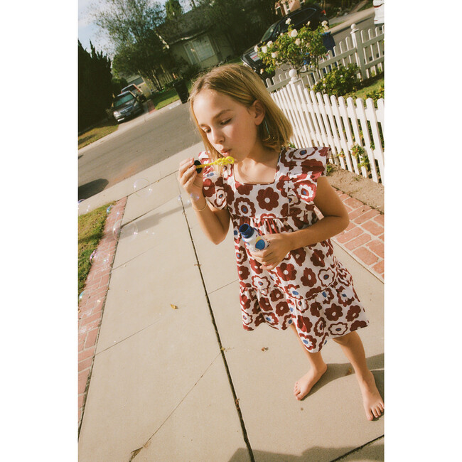 Beth Dress, Burgundy Retro Floral - Dresses - 7