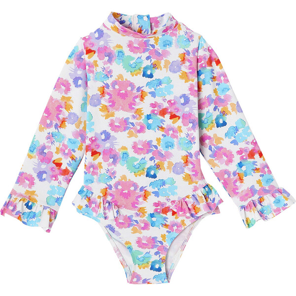 Gardenia Surfer UPF50 Sustainable Fabric Long Sleeve Swimsuit, Pink ...