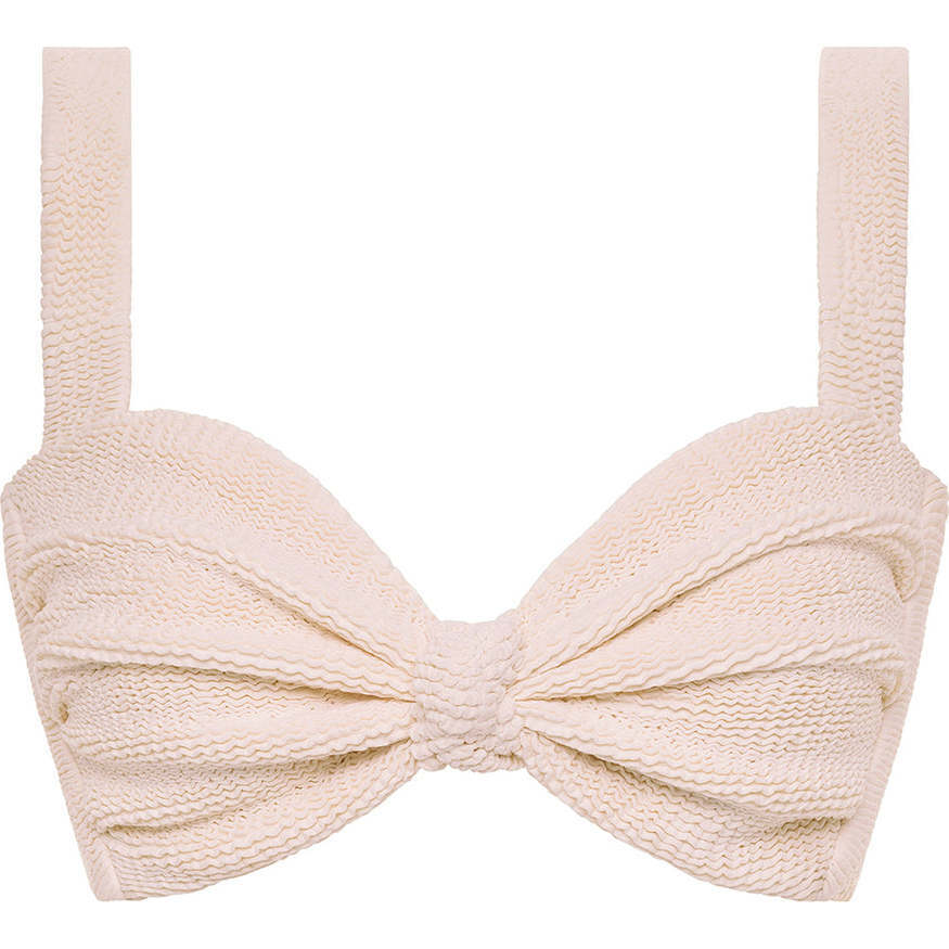 Women's Hayden Bikini Top, Crema Scrunch - Two Pieces - 1