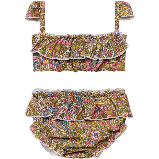 Mini Cabana Set With Cap Sleeves, Ali Paisley - Two Pieces - 1