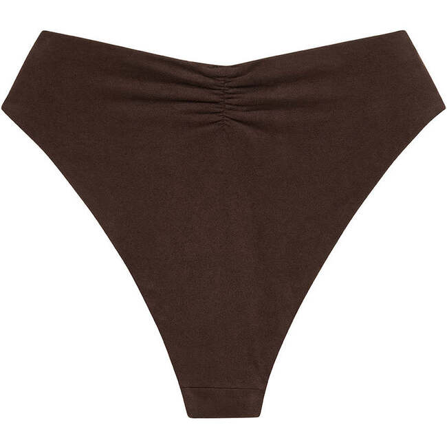 Women's Paula Tie-Up Bikini Bottom, Espresso Suede - Two Pieces - 2