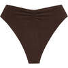 Women's Paula Tie-Up Bikini Bottom, Espresso Suede - Two Pieces - 2