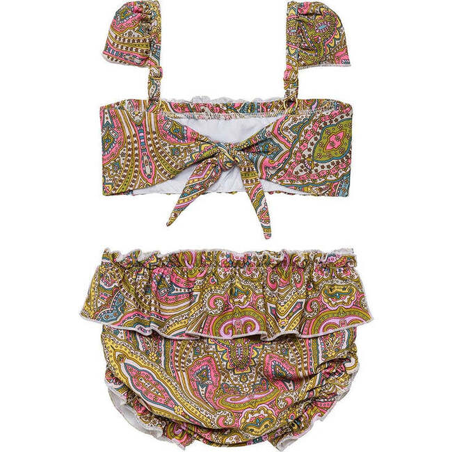 Mini Cabana Set With Cap Sleeves, Ali Paisley - Two Pieces - 2