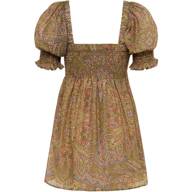 Women's Marcela Smocked Mini Dress, Ali Paisley - Dresses - 2