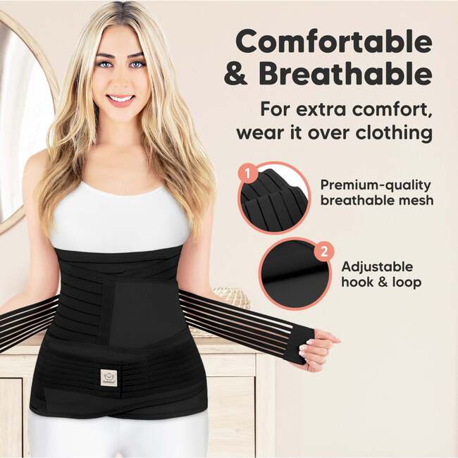 Revive 3-in-1 Postpartum Recovery Support Belt, Midnight Black - Belts - 3