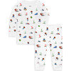 The Organic 5 More Sleeps Til Christmas Long Sleeve Pajama And Book Gift Set, White - Pajamas - 2