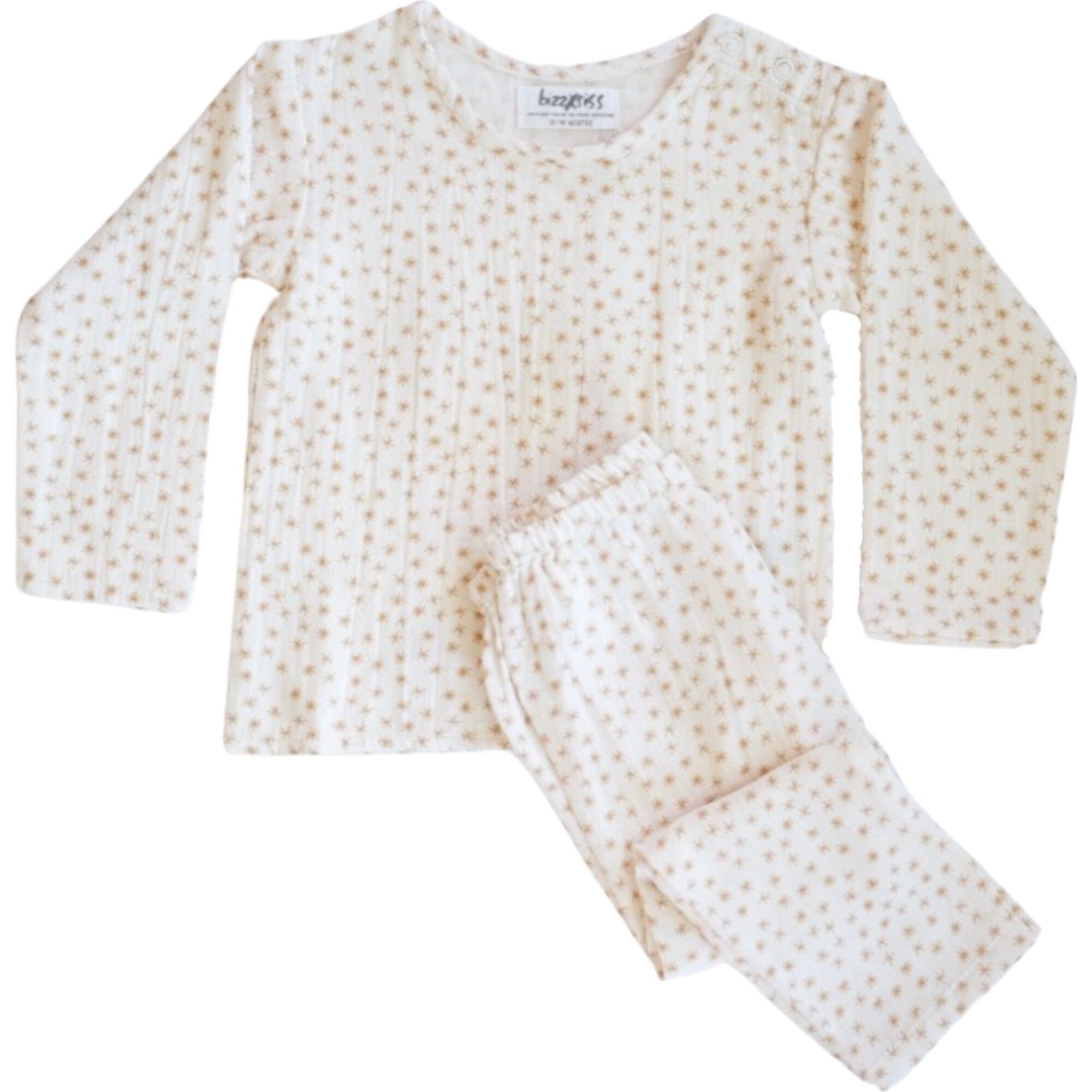 Twinkle Twinkle Baby Set, Cream - Pajamas - 1
