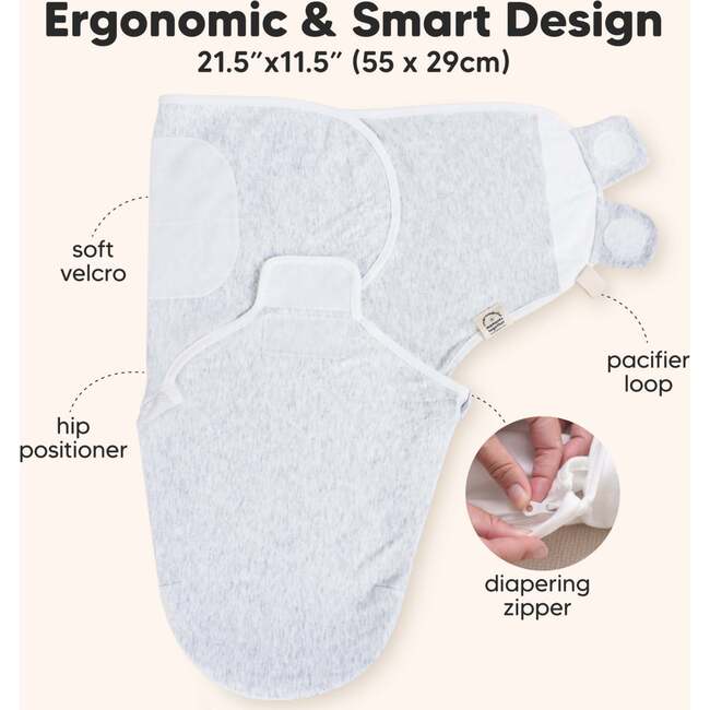 3-Pack Soothe Zippy Swaddle Wrap, Aspire - Swaddles - 3