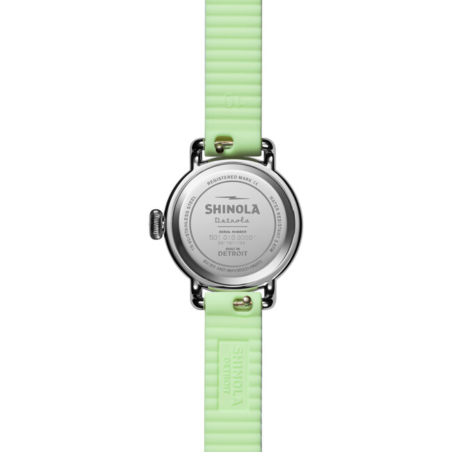 Women's Pee Wee 3h 25mm Watch, Bright Mint Silicone Strap - Watches - 2