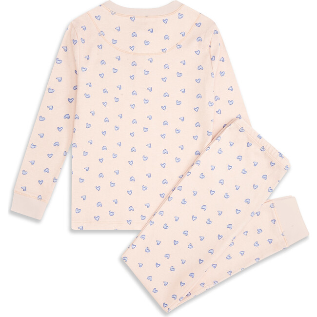 Love Heart Pyjamas, Pink - Pajamas - 2