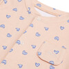 Love Heart Sleepsuit, Pink - Rompers - 3