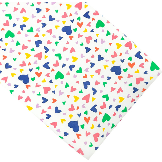 Changing Pad Cover, Pink and Blue, Colorful Hearts
