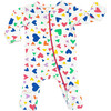 Footed Onesie, Pink and Blue, Colorful Hearts - Onesies - 1 - thumbnail