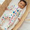Footed Onesie, Pink and Blue, Colorful Hearts - Onesies - 2 - thumbnail