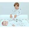 Footed Onesie, Black and White, Stars - Onesies - 2 - thumbnail
