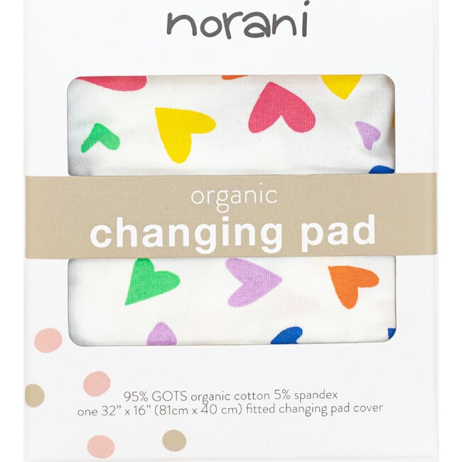 Changing Pad Cover, Pink and Blue, Colorful Hearts - Changing Pads - 3