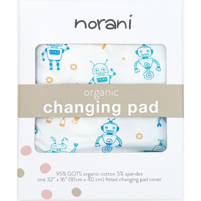 Changing Pad Cover, Blue and Green, Robots - Changing Pads - 3