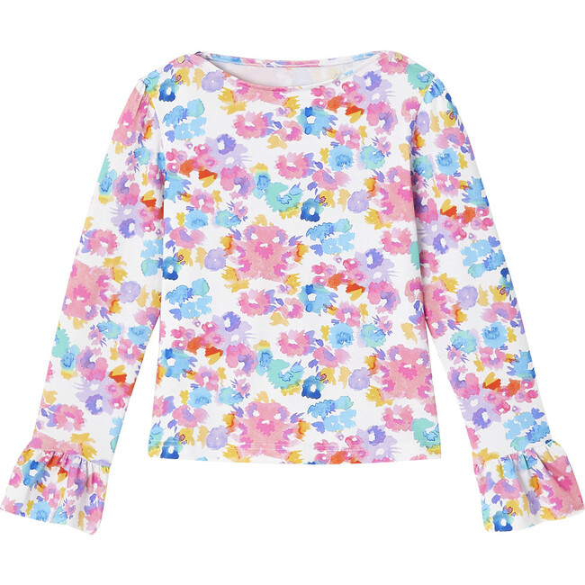 Gardenia Sustainable Fiber Long Sleeve Rash Guard, Pink - T-Shirts - 1
