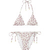 Savanna Leopard Print Bikini, Purple - Two Pieces - 1 - thumbnail